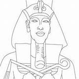 Pharaoh Egypt Coloring Pages Akhenaten Ramses Online Egyptian Color Hellokids Tutankhamun sketch template