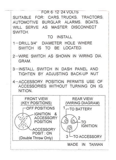 wiring diagram  universal ignition switch wiring diagram