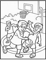 Coloring Basketball Pages Printable Popular Kids sketch template
