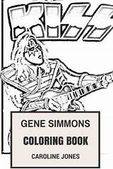 Book Gene Simmons Coloring Showman Glam Pioneer Pyro Guitarist Facepaint Kiss Inspired Rock Adult Books sketch template