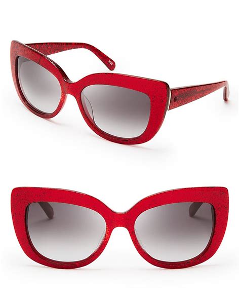 Red Glitter Frames Cat Eye Sunglasses Fashion Eyeglasses Sunglasses