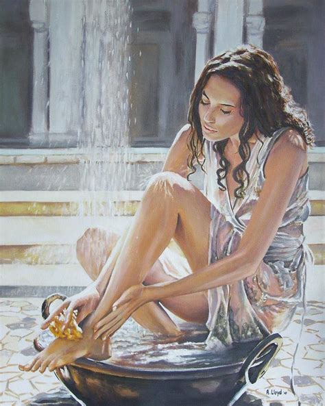 Woman Bathing Painting By Andy Lloyd
