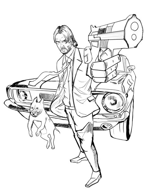 john wick coloring pages coloring home