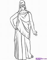 Athena Greek sketch template