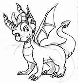 Spyro Coloring Pages Dragon Getdrawings Printable Getcolorings Drawing sketch template