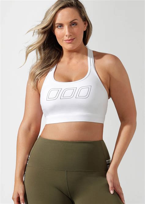 Iconic Sports Bra White Lorna Jane Au