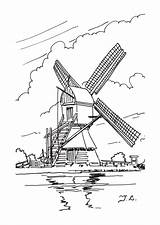 Coloring Windmills Kleurplaten Windmill Dutch Kids Windmolens Fun Pages Drawing Kleurplaat Tekening Holland Adult Easy Getdrawings Volwassenen Voor Color Zo sketch template