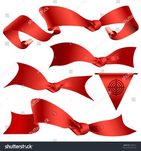 vector set  red banners  shutterstock