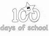 School Coloring 100 Days 100th Pages Kids Sheets Clipart Printable Color Getcolorings sketch template