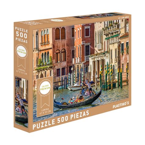 puzzle  piezas venecia gondola   plastikos