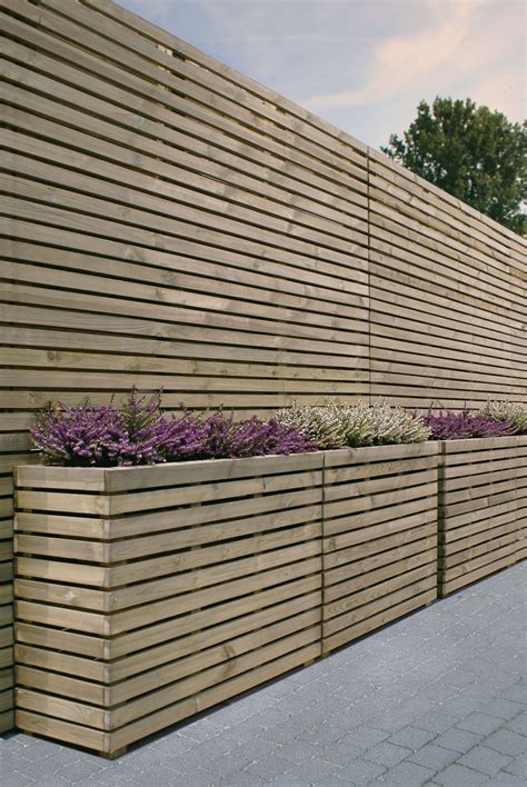 schutting horizontale latjes  garden design fence design front garden backyard garden