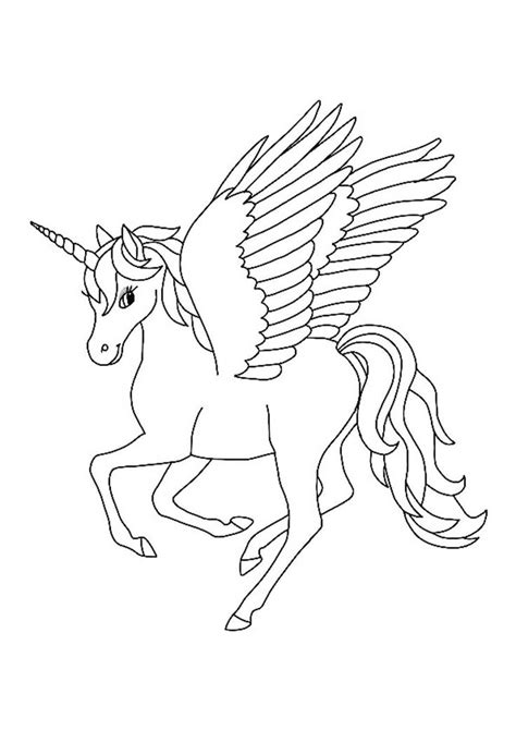 outlined unicorn  wings