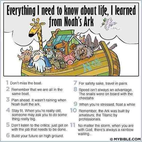 Life Lessons You Would Learn In Noah’s Ark Number 1 Tells About