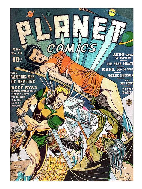 Planet Comics The Vampire Man Of Neptune Sci Fi Comic