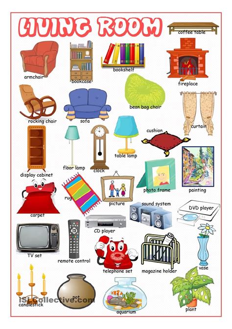 living room picture dictionary picture dictionary english lessons