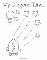 Diagonal Lines Worksheets Preschool Coloring Tracing Kids Activity Twistynoodle Sheets sketch template