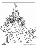 Coloring Musketeers Three Pages Barbie Print Colouring Kids Popular Library Activities Cute sketch template