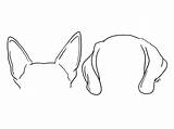 Dog Outline Ohr Umriss Haustier Digitally Katze Side sketch template
