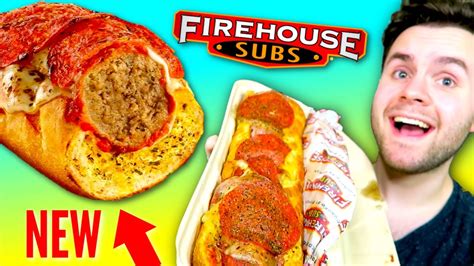 firehouse subs  pepperoni pizza meatball  review youtube