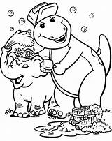 Barney Coloring Pages Friends Popular sketch template