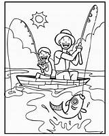Coloring Pages Father Kids Fishing Fathers Dad Printable Colouring Camping Together Daughter Child Poems Sheets Choose Board Projects Info Dinosaur sketch template