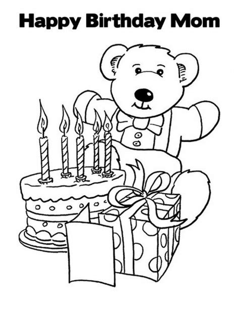 happy birthday mom coloring pages activity shelter