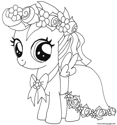 baby scootaloo   pony coloring pages printable