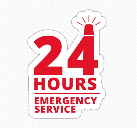 hd  hours emergency service logo stickers png citypng