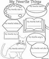 Coloring Favorite Things Worksheet Pages Worksheets Kids Book Printable Preschool Enchantedlearning Kindergarten Crafts Grade Adults Few Favorites Food Books School sketch template