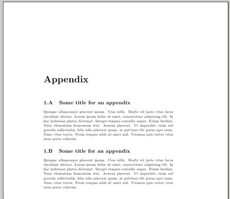 appendix word template