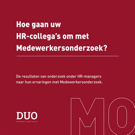 rapport medewerkersonderzoek en hr collegas  duo market research