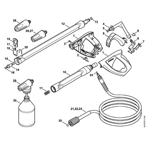 stihl    pressure washer    parts diagram spray gun