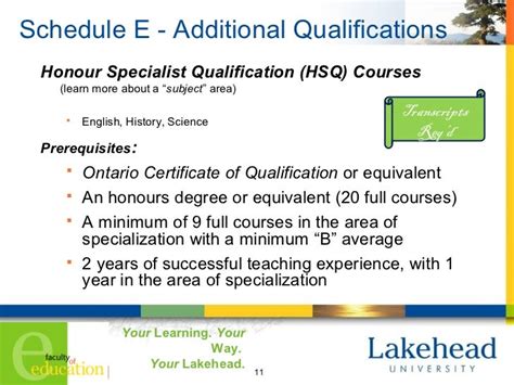 additional qualifications  ontario teachers lakehead university