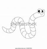 Worm Colored Educate sketch template