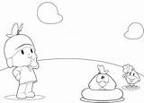 Pocoyo Coloring Pages Printable Kids sketch template