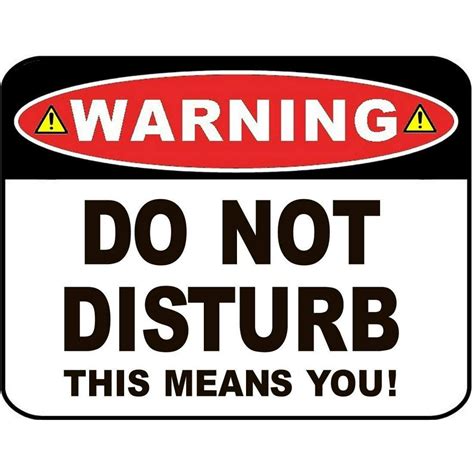 warning   disturb  means       laminated