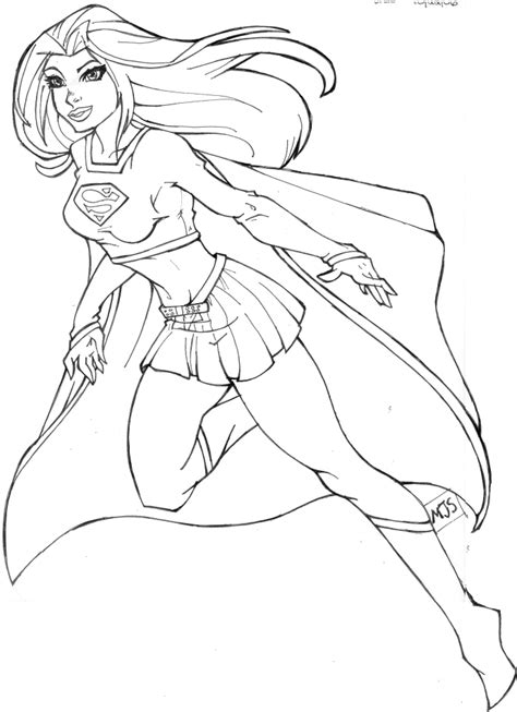 supergirl colouring pages png colorist