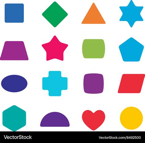learning toys color shapes set  kids education vector image