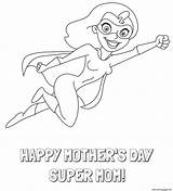 Coloring Super Mom Pages Mothers Printable sketch template