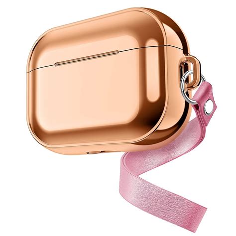 rose gold airpod case airpods case luxury glitter hard cover shockproof protective airpod