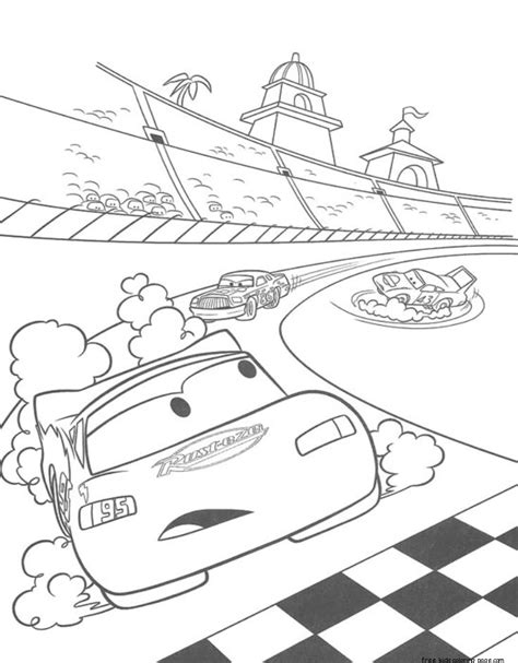 lightning mcqueen cars  coloring pages  kidsfree printable