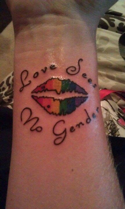 Pin By Hope Klingensmith On Lesbian Tattoo S Rainbow Tattoos Love