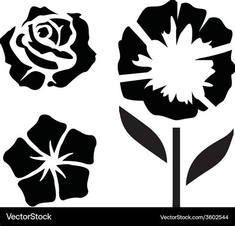 flower silhouette svg svgpngeps dxf file include