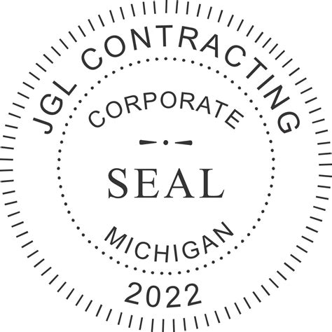 corporate seal pocket embosser custom laser etched