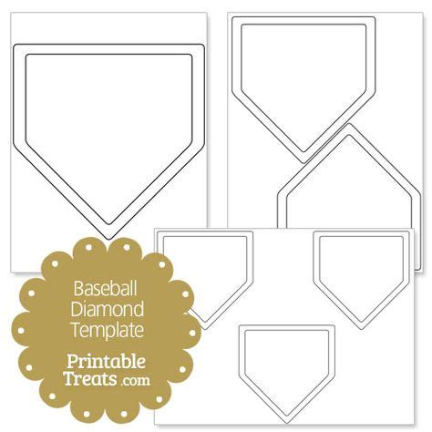 printable baseball diamond shape template baseball softball party