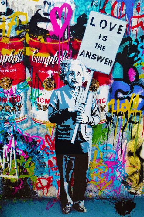 Einstein Love Is The Answer Art Poster Print Diy Frame