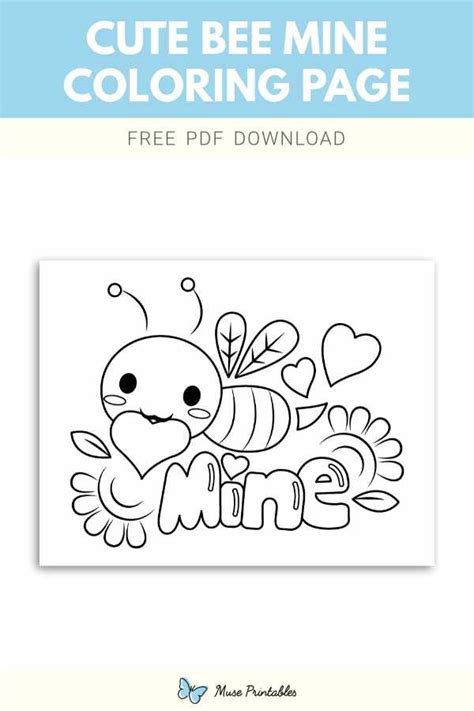 printable cute bee  coloring page    https