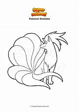 Pokemon Ninetales Supercolored Feunard Ausmalbilder Magikarp Glumanda Flareon sketch template