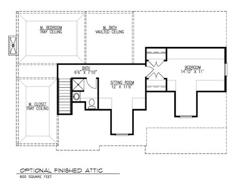 attic floor plan premier design custom homes