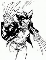 Coloring Wolverine Print Pages sketch template